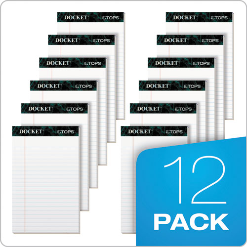 TOPS™ wholesale. TOPS Docket Ruled Perforated Pads, Narrow Rule, 5 X 8, White, 50 Sheets, 12-pack. HSD Wholesale: Janitorial Supplies, Breakroom Supplies, Office Supplies.