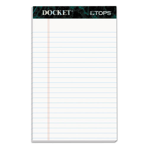 TOPS™ wholesale. TOPS Docket Ruled Perforated Pads, Narrow Rule, 5 X 8, White, 50 Sheets, 12-pack. HSD Wholesale: Janitorial Supplies, Breakroom Supplies, Office Supplies.