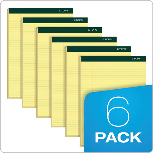 TOPS™ wholesale. TOPS Double Docket Ruled Pads, Narrow Rule, 8.5 X 11.75, Canary, 100 Sheets, 6-pack. HSD Wholesale: Janitorial Supplies, Breakroom Supplies, Office Supplies.