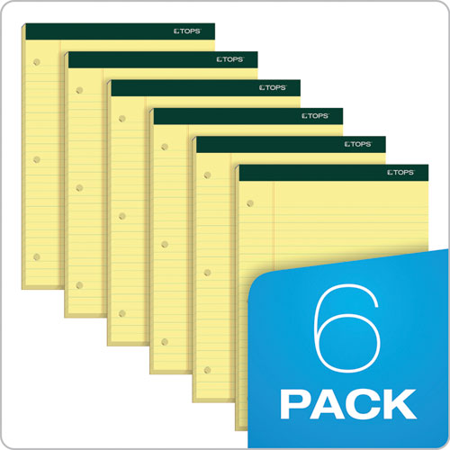 TOPS™ wholesale. TOPS Double Docket Ruled Pads, Wide-legal Rule, 8.5 X 11.75, Canary, 100 Sheets, 6-pack. HSD Wholesale: Janitorial Supplies, Breakroom Supplies, Office Supplies.