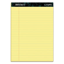 Load image into Gallery viewer, TOPS™ wholesale. TOPS Docket Ruled Perforated Pads, Wide-legal Rule, 8.5 X 11.75, Canary, 50 Sheets, 12-pack. HSD Wholesale: Janitorial Supplies, Breakroom Supplies, Office Supplies.