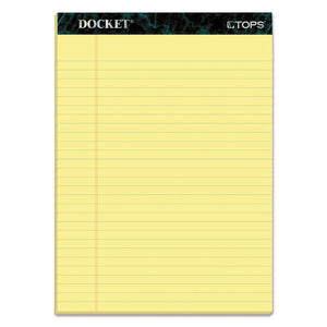 TOPS™ wholesale. TOPS Docket Ruled Perforated Pads, Wide-legal Rule, 8.5 X 11.75, Canary, 50 Sheets, 12-pack. HSD Wholesale: Janitorial Supplies, Breakroom Supplies, Office Supplies.