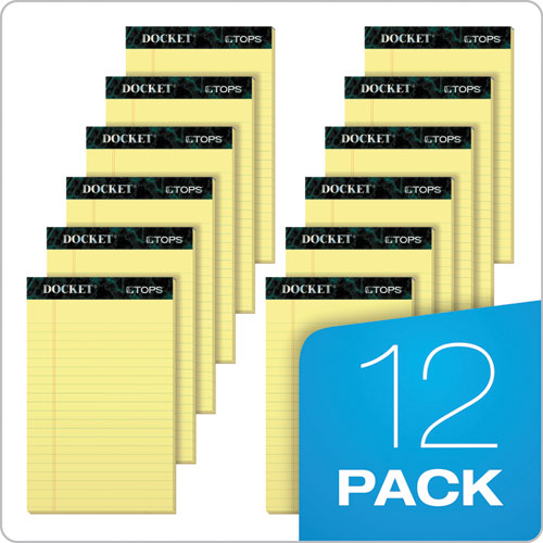 TOPS™ wholesale. TOPS Docket Ruled Perforated Pads, Wide-legal Rule, 8.5 X 11.75, Canary, 50 Sheets, 12-pack. HSD Wholesale: Janitorial Supplies, Breakroom Supplies, Office Supplies.