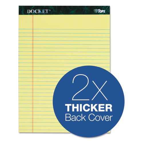TOPS™ wholesale. TOPS Docket Ruled Perforated Pads, Wide-legal Rule, 8.5 X 11.75, Canary, 50 Sheets, 6-pack. HSD Wholesale: Janitorial Supplies, Breakroom Supplies, Office Supplies.