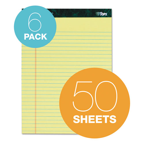 TOPS™ wholesale. TOPS Docket Ruled Perforated Pads, Wide-legal Rule, 8.5 X 11.75, Canary, 50 Sheets, 6-pack. HSD Wholesale: Janitorial Supplies, Breakroom Supplies, Office Supplies.