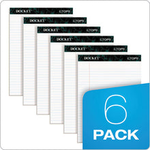 Load image into Gallery viewer, TOPS™ wholesale. TOPS Docket Ruled Perforated Pads, Wide-legal Rule, 8.5 X 11.75, White, 50 Sheets, 6-pack. HSD Wholesale: Janitorial Supplies, Breakroom Supplies, Office Supplies.