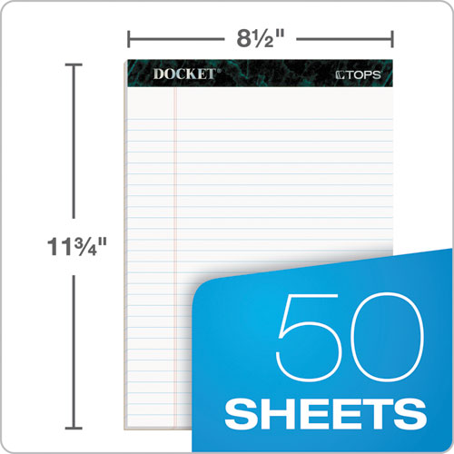 TOPS™ wholesale. TOPS Docket Ruled Perforated Pads, Wide-legal Rule, 8.5 X 11.75, White, 50 Sheets, 6-pack. HSD Wholesale: Janitorial Supplies, Breakroom Supplies, Office Supplies.