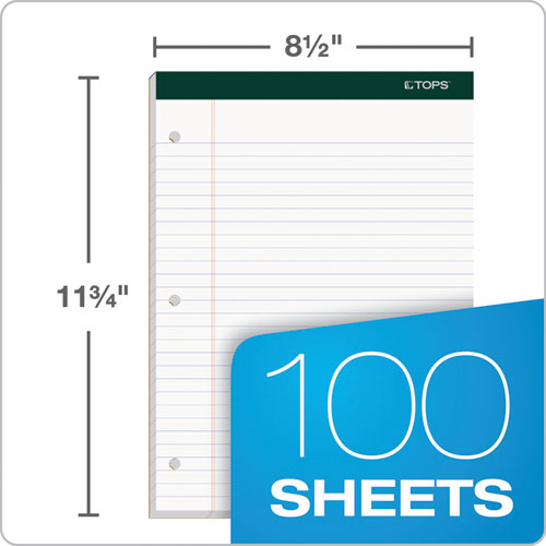 TOPS™ wholesale. TOPS Double Docket Ruled Pads, Wide-legal Rule, 8.5 X 11.75, White, 100 Sheets, 6-pack. HSD Wholesale: Janitorial Supplies, Breakroom Supplies, Office Supplies.