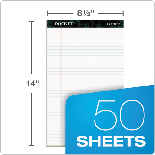 TOPS™ wholesale. TOPS Docket Ruled Perforated Pads, Wide-legal Rule, 8.5 X 14, White, 50 Sheets, 12-pack. HSD Wholesale: Janitorial Supplies, Breakroom Supplies, Office Supplies.