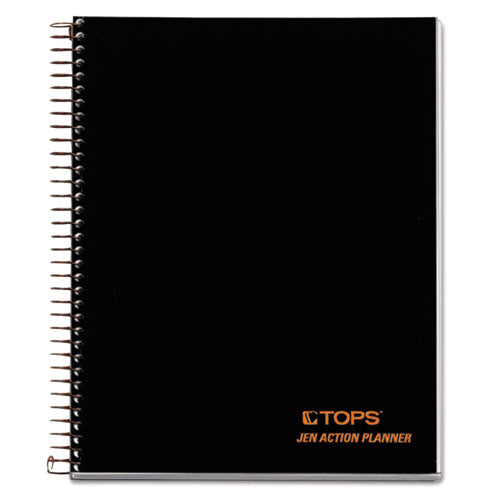 TOPS™ wholesale. TOPS Jen Action Planner, Narrow Rule, Black Cover, 8.5 X 6.75, 84 Sheets. HSD Wholesale: Janitorial Supplies, Breakroom Supplies, Office Supplies.