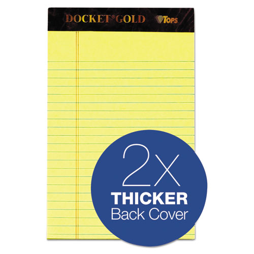 TOPS™ wholesale. TOPS Docket Gold Ruled Perforated Pads, Narrow Rule, 5 X 8, Canary, 50 Sheets, 12-pack. HSD Wholesale: Janitorial Supplies, Breakroom Supplies, Office Supplies.