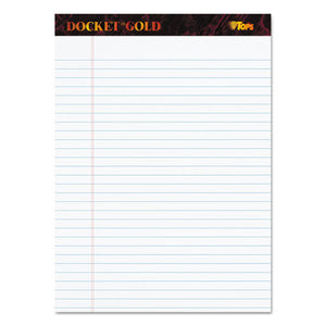 TOPS™ wholesale. TOPS Docket Gold Ruled Perforated Pads, Wide-legal Rule, 8.5 X 11.75, White, 50 Sheets, 12-pack. HSD Wholesale: Janitorial Supplies, Breakroom Supplies, Office Supplies.