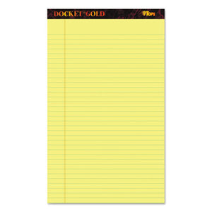 TOPS™ wholesale. TOPS Docket Gold Ruled Perforated Pads, Wide-legal Rule, 8.5 X 14, Canary, 50 Sheets, 12-pack. HSD Wholesale: Janitorial Supplies, Breakroom Supplies, Office Supplies.