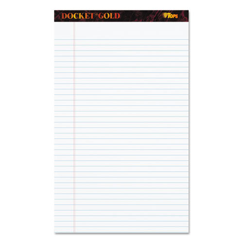 TOPS™ wholesale. TOPS Docket Gold Ruled Perforated Pads, Wide-legal Rule, 8.5 X 14, White, 50 Sheets, 12-pack. HSD Wholesale: Janitorial Supplies, Breakroom Supplies, Office Supplies.
