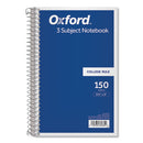 Oxford™ wholesale. Coil-lock Wirebound Notebooks, 3 Subjects, Medium-college Rule, Assorted Color Covers, 9.5 X 6, 150 Sheets. HSD Wholesale: Janitorial Supplies, Breakroom Supplies, Office Supplies.