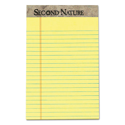 TOPS™ wholesale. TOPS Second Nature Recycled Ruled Pads, Narrow Rule, 5 X 8, Canary, 50 Sheets, Dozen. HSD Wholesale: Janitorial Supplies, Breakroom Supplies, Office Supplies.