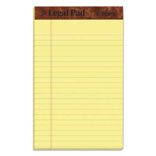 TOPS™ wholesale. TOPS "the Legal Pad" Perforated Pads, Narrow Rule, 5 X 8, Canary, 50 Sheets, Dozen. HSD Wholesale: Janitorial Supplies, Breakroom Supplies, Office Supplies.