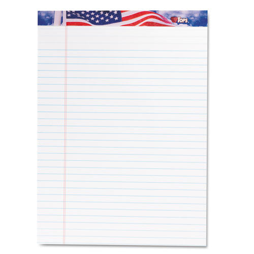 TOPS™ wholesale. TOPS American Pride Writing Pad, Wide-legal Rule, 8.5 X 11.75, White, 50 Sheets, 12-pack. HSD Wholesale: Janitorial Supplies, Breakroom Supplies, Office Supplies.