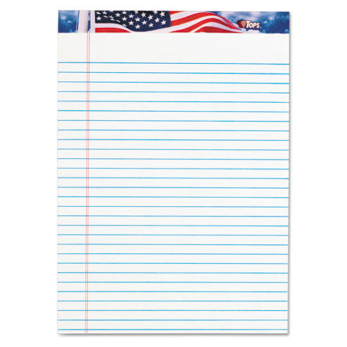 TOPS™ wholesale. TOPS American Pride Writing Pad, Wide-legal Rule, 8.5 X 11.75, White, 50 Sheets, 12-pack. HSD Wholesale: Janitorial Supplies, Breakroom Supplies, Office Supplies.