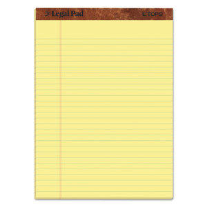 TOPS™ wholesale. TOPS "the Legal Pad" Perforated Pads, Wide-legal Rule, 8.5 X 11, Canary, 50 Sheets, 3-pack. HSD Wholesale: Janitorial Supplies, Breakroom Supplies, Office Supplies.