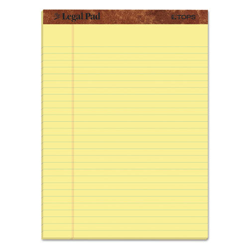 TOPS™ wholesale. TOPS "the Legal Pad" Perforated Pads, Wide-legal Rule, 8.5 X 11, Canary, 50 Sheets, 3-pack. HSD Wholesale: Janitorial Supplies, Breakroom Supplies, Office Supplies.