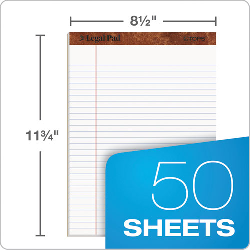 TOPS™ wholesale. TOPS "the Legal Pad" Ruled Pads, Wide-legal Rule, 8.5 X 11.75, White, 50 Sheets, Dozen. HSD Wholesale: Janitorial Supplies, Breakroom Supplies, Office Supplies.