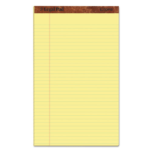 TOPS™ wholesale. TOPS "the Legal Pad" Perforated Pads, Wide-legal Rule, 8.5 X 14, Canary, 50 Sheets, Dozen. HSD Wholesale: Janitorial Supplies, Breakroom Supplies, Office Supplies.