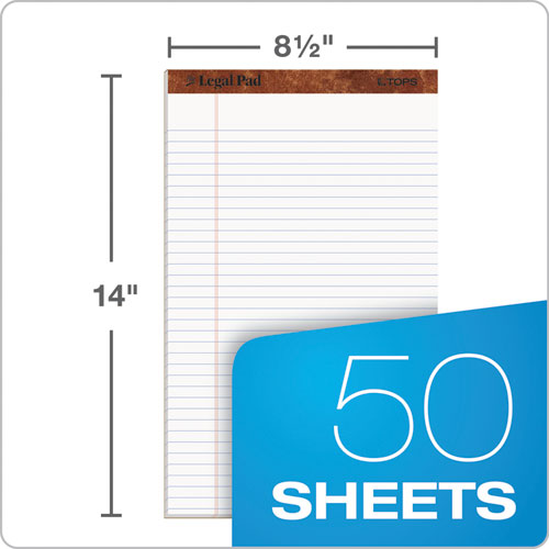 TOPS™ wholesale. TOPS "the Legal Pad" Perforated Pads, Wide-legal Rule, 8.5 X 14, White, 50 Sheets, Dozen. HSD Wholesale: Janitorial Supplies, Breakroom Supplies, Office Supplies.