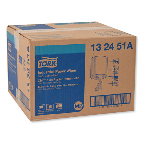 Tork® wholesale. Industrial Paper Wiper, 4-ply, 10 X 15.75, Blue, 190 Wipes-roll, 4 Roll-carton. HSD Wholesale: Janitorial Supplies, Breakroom Supplies, Office Supplies.