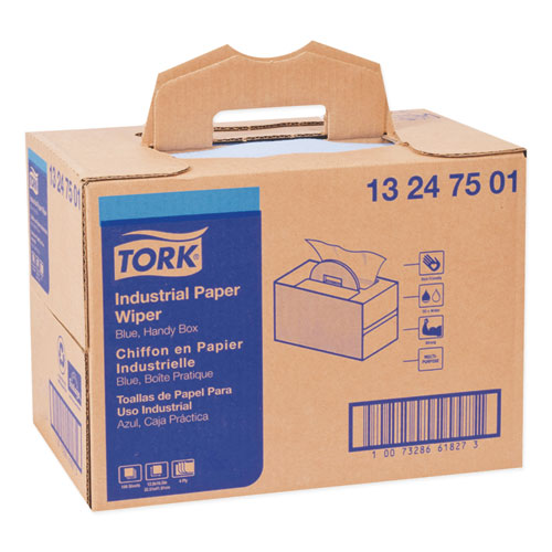 Tork® wholesale. Industrial Paper Wiper, 4-ply, 12.8 X 16.5, Blue, 180-carton. HSD Wholesale: Janitorial Supplies, Breakroom Supplies, Office Supplies.