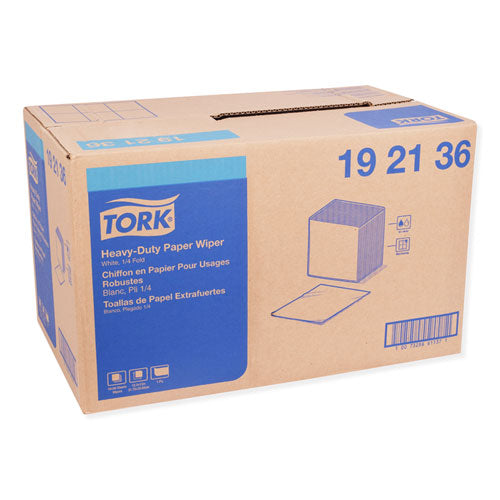 Tork® wholesale. Heavy-duty Paper Wiper 1-4 Fold, 12.5 X 13, White, 56-pack, 16 Packs-carton. HSD Wholesale: Janitorial Supplies, Breakroom Supplies, Office Supplies.
