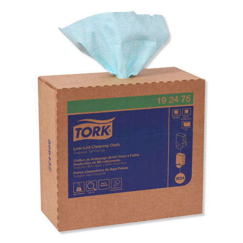 Tork® wholesale. Low-lint Cleaning Cloth, 9 X 16.5, Turquois, 100-box, 8 Boxes-carton. HSD Wholesale: Janitorial Supplies, Breakroom Supplies, Office Supplies.