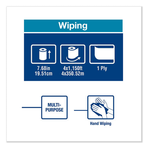 Tork® wholesale. TORK Basic Paper Wiper Roll Towel, 7.68" X 1150 Ft, White, 4 Rolls-carton. HSD Wholesale: Janitorial Supplies, Breakroom Supplies, Office Supplies.