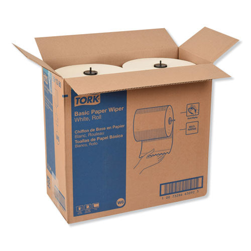 Tork® wholesale. TORK Basic Paper Wiper Roll Towel, 7.68" X 1150 Ft, White, 4 Rolls-carton. HSD Wholesale: Janitorial Supplies, Breakroom Supplies, Office Supplies.