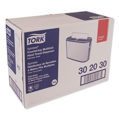 Tork® wholesale. TORK Xpress Countertop Towel Dispenser, 12.68 X 4.56 X 7.92, Stainless Steel-black. HSD Wholesale: Janitorial Supplies, Breakroom Supplies, Office Supplies.