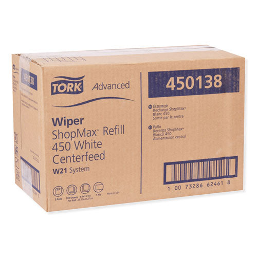 Tork® wholesale. TORK Advanced Shopmax Wiper 450, 9.9 X 13.1, White, 200-roll, 2 Rolls-carton. HSD Wholesale: Janitorial Supplies, Breakroom Supplies, Office Supplies.