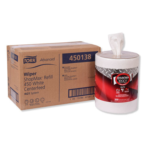 Tork® wholesale. TORK Advanced Shopmax Wiper 450, 9.9 X 13.1, White, 200-roll, 2 Rolls-carton. HSD Wholesale: Janitorial Supplies, Breakroom Supplies, Office Supplies.