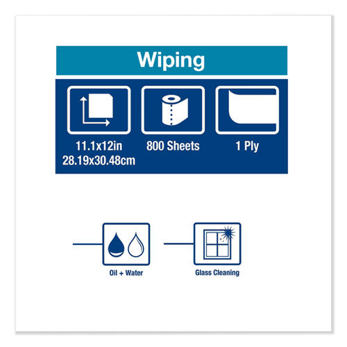 Tork® wholesale. Heavy-duty Paper Wiper, 11.1" X 800 Ft, Blue. HSD Wholesale: Janitorial Supplies, Breakroom Supplies, Office Supplies.