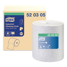 Load image into Gallery viewer, Tork® wholesale. Industrial Cleaning Cloths, 1-ply, 12.6 X 13.3, Gray, 1,050 Wipes-roll. HSD Wholesale: Janitorial Supplies, Breakroom Supplies, Office Supplies.