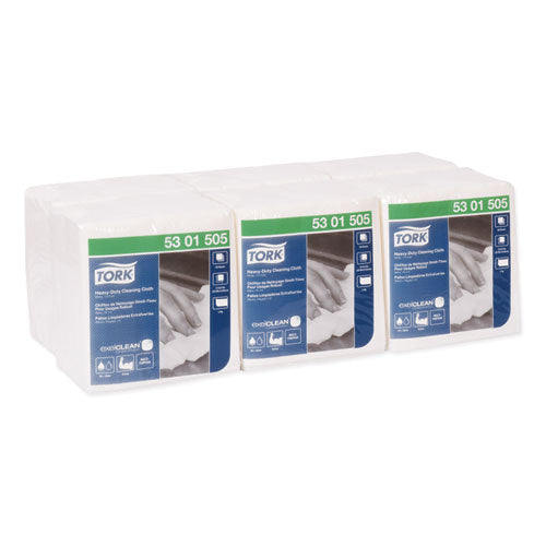Tork® wholesale. Heavy-duty Cleaning Cloth, 12.6 X 13, White, 50-pack, 6 Packs-carton. HSD Wholesale: Janitorial Supplies, Breakroom Supplies, Office Supplies.