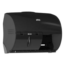 Load image into Gallery viewer, Tork® wholesale. TORK Twin Bath Tissue Roll Dispenser For Opticore, 11.06 X 7.18 X 8.81, Black. HSD Wholesale: Janitorial Supplies, Breakroom Supplies, Office Supplies.