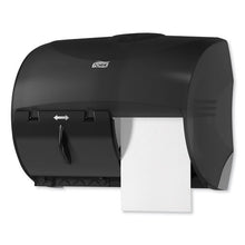 Load image into Gallery viewer, Tork® wholesale. TORK Twin Bath Tissue Roll Dispenser For Opticore, 11.06 X 7.18 X 8.81, Black. HSD Wholesale: Janitorial Supplies, Breakroom Supplies, Office Supplies.