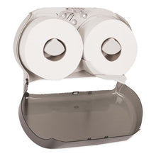 Load image into Gallery viewer, Tork® wholesale. TORK Twin Jumbo Roll Bath Tissue Dispenser, 19.29 X 5.51 X 11.83, Smoke-gray. HSD Wholesale: Janitorial Supplies, Breakroom Supplies, Office Supplies.