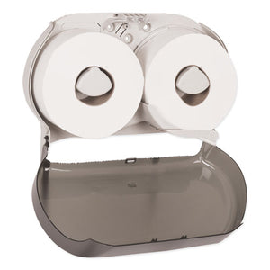 Tork® wholesale. TORK Twin Jumbo Roll Bath Tissue Dispenser, 19.29 X 5.51 X 11.83, Smoke-gray. HSD Wholesale: Janitorial Supplies, Breakroom Supplies, Office Supplies.