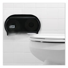 Load image into Gallery viewer, Tork® wholesale. TORK Twin Standard Roll Bath Tissue Dispenser,12.75 X 5.57 X 8.25, Smoke. HSD Wholesale: Janitorial Supplies, Breakroom Supplies, Office Supplies.