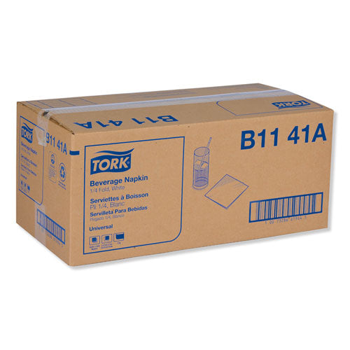 Tork® wholesale. TORK Universal Beverage Napkin, 1-ply,9.13 X 9.13, 1-4 Fold, Poly-pack, White, 4000-carton. HSD Wholesale: Janitorial Supplies, Breakroom Supplies, Office Supplies.