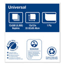 Tork® wholesale. TORK Universal Masterfold Dispenser Napkins, 1-ply, 13" X 12" Natural, 6000-ct. HSD Wholesale: Janitorial Supplies, Breakroom Supplies, Office Supplies.