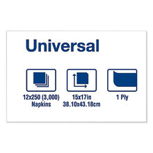 Load image into Gallery viewer, Tork® wholesale. TORK Universal Dinner Napkins, 1-ply, 15&quot; X 17&quot;, 1-8 Fold, White, 3000-carton. HSD Wholesale: Janitorial Supplies, Breakroom Supplies, Office Supplies.