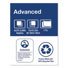 Load image into Gallery viewer, Tork® wholesale. TORK Advanced Dinner Napkins, 2 Ply, 15&quot; X 16.25&quot;, 1-8 Fold, White, 375-packs, 8 Packs-carton. HSD Wholesale: Janitorial Supplies, Breakroom Supplies, Office Supplies.