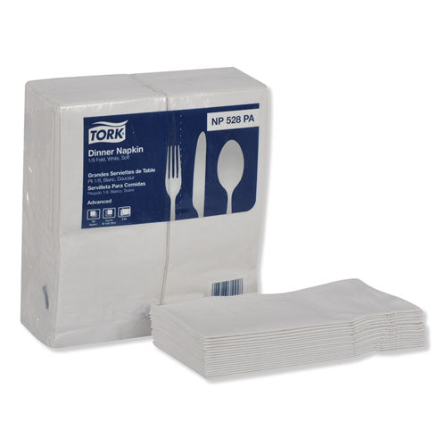 Tork® wholesale. TORK Advanced Dinner Napkins, 2-ply, 15" X 17", 1-8 Fold, White, 100-pk, 28 Pk-ct. HSD Wholesale: Janitorial Supplies, Breakroom Supplies, Office Supplies.